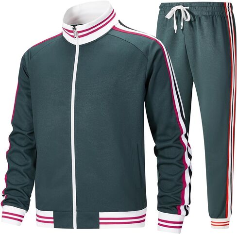 ZPB Men's Track suits Sets Long Sleeve Full-zip Sweatsuit Active Jackets and Pants 2 Piece Outfits in Saudi Arabia