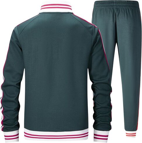 ZPB Men's Track suits Sets Long Sleeve Full-zip Sweatsuit Active Jackets and Pants 2 Piece Outfits in Saudi Arabia