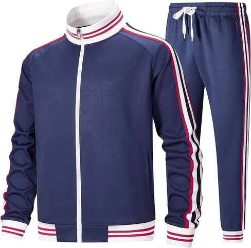 ZPB Men's Track suits Sets Long Sleeve Full-zip Sweatsuit Active Jackets and Pants 2 Piece Outfits in Saudi Arabia