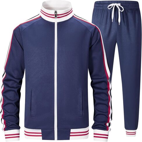 ZPB Men's Track suits Sets Long Sleeve Full-zip Sweatsuit Active Jackets and Pants 2 Piece Outfits in Saudi Arabia