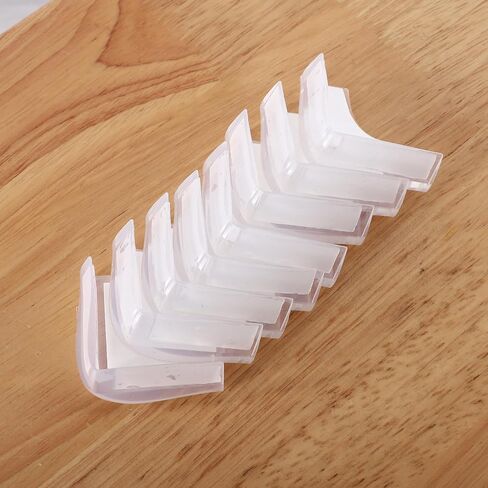 Food-Graded Silicone Clear Corner Protectors, BPA Free Table Edge Guards Baby Proofing, Pre-Tapep Adhesive Kids Safety Proof, Cabinets Furniture Bumpers (4 Pieces) in Saudi Arabia