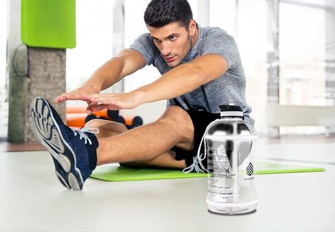 زجاجة مياه Swig Savvy Motivational Time Marker مع غطاء من القش وغطاء للتخزين، شفافة، 128 أونصة in Saudi Arabia