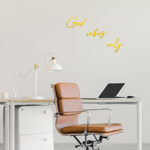 Good Vibes Only Metal Wall Decor Black Metal Home Wall Art Letters Office Wall Decor Inspirational Wall Decoration Minimalistic Office Metal Wall Art Letters for Home Office, Bedroom (Black) in Saudi Arabia