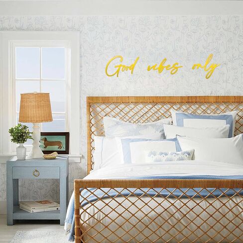 Good Vibes Only Metal Wall Decor Black Metal Home Wall Art Letters Office Wall Decor Inspirational Wall Decoration Minimalistic Office Metal Wall Art Letters for Home Office, Bedroom (Black) in Saudi Arabia