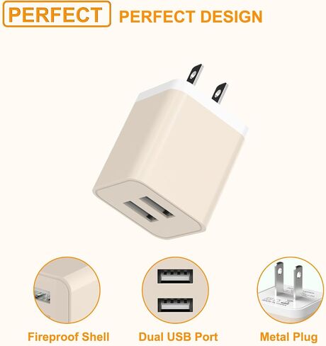 5Pack iPhone Charger, iGENJUN Dual Port USB Wall Charger Block Adapter with Long 6FT Lightning Cable Fast Charging Data Sync Cords for iPhone 14 13 12 11 Pro Max XR XS Plus-Multicolor in Saudi Arabia