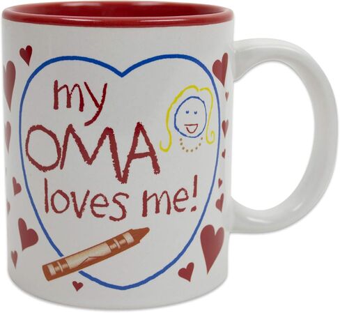 Essence of Europe Gifts E.H.G E.H.G | 12 oz Oma Is The Greatest Gift for German Grandma Stoneware Coffee Mug in Kuwait