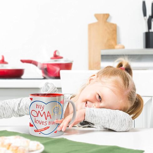Essence of Europe Gifts E.H.G E.H.G | 12 oz Oma Is The Greatest Gift for German Grandma Stoneware Coffee Mug in Kuwait
