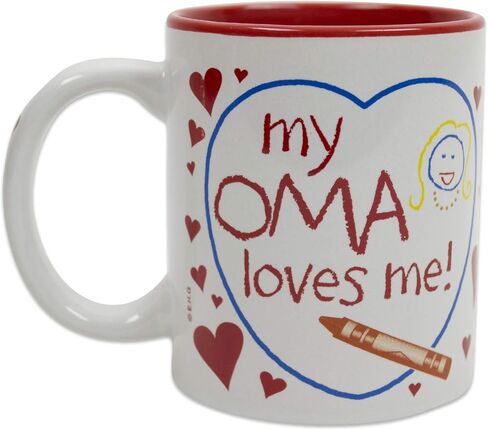 Essence of Europe Gifts E.H.G E.H.G | 12 oz Oma Is The Greatest Gift for German Grandma Stoneware Coffee Mug in Kuwait