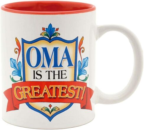 Essence of Europe Gifts E.H.G E.H.G | 12 oz Oma Is The Greatest Gift for German Grandma Stoneware Coffee Mug in Kuwait
