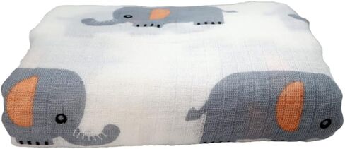 Baby Swaddle Blanket Unisex Swaddle Wrap Soft Muslin Swaddle Blankets Neutral Receiving Blanket for Boys and Girls, Large 47 x 47 inches(Lion) in Saudi Arabia