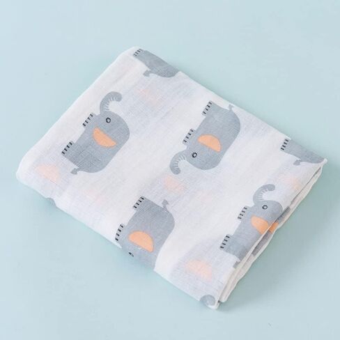 Baby Swaddle Blanket Unisex Swaddle Wrap Soft Muslin Swaddle Blankets Neutral Receiving Blanket for Boys and Girls, Large 47 x 47 inches(Lion) in Saudi Arabia