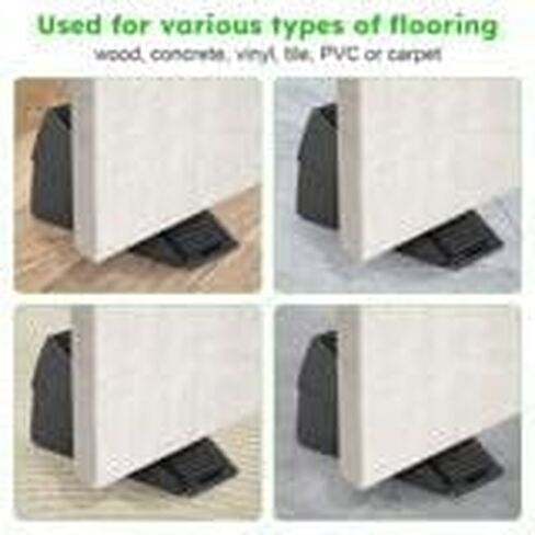 Door Stopper - Heavy Duty Door Stoppers Wedge Tall Door Stop for Bottom of Door Security Rubber,3 Inch High Adjustable Spring Loaded Spring,Door Wedge Stopper Suits Any Heavy Door (Black) in Kuwait