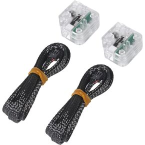 2PCS 3D Printers 1.75mm Filament Break Detection Sensor Module Run-Out Sensor Modules for Ender 3 CR10,Transparent(with 1m Cable)