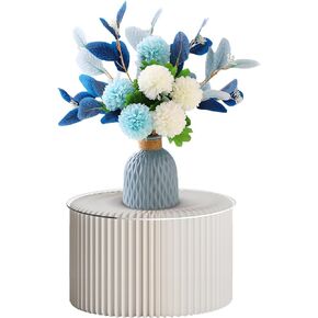 Cardboard Cylinder Stands for Party - Round Paper Pedestal Stand, Foldable Cylinder Tables Columns for Wedding Birthday Party Baby Shower Decor （7.87 × 11.81 inches）