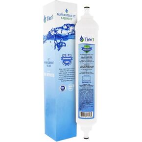 Tier1 Inline Water Filter NSF Standard Certified Replacement for GE GXRTQR Filter System - Activated Carbon Media to Reduce Contaminants including Chlorine Taste and Odor - 2 Pack