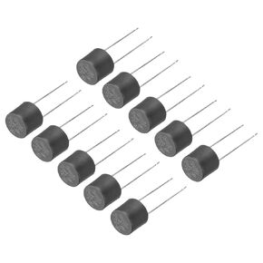 uxcell 50Pcs Cylindrical DIP Mounted Miniature Round Slow Blow Micro Fuse for Electronic Parts PCB LCD Repair, T4A 4A 250V, Black