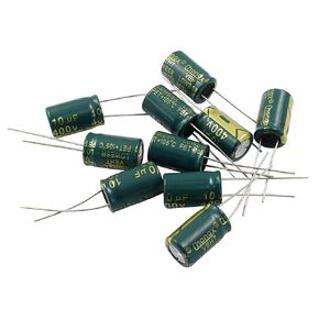 Hordion 10PCS 400V 10UF Electrolytic Capacitor, 0.39x0.63in High Frequency Aluminum Electrolytic Capacitors for TV LCD Monitor Game DIY Projects