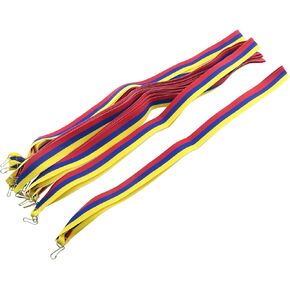 12PCS Medal Neck Ribbons Medal Award Ribbons Striped Medal Lanyards for Sports Academics