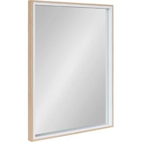Kate and Laurel Gibson Coastal Wall Mirror, 18 x 24, White and Gray, Decorative Rectangle Mirror for Wall