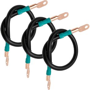 3 PCS Battery Cables 4 Gauge 16inch with Compatible EZGO RXV and Compatible Club Car Precedent 48V Golf Cart (4x12V Batteries) Golf Cart Battery Cables