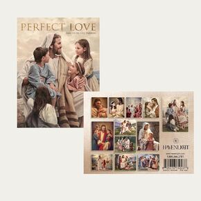 HavenLight Christian Wall Art -Perfect Love Mini Pack by Del Parson, 4" x 3" Printed in Premium Archival Paper - Gift Idea for Birthday, Anniversaries, Holidays - Christian Art, Jesus Poster
