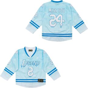 24 Youth Legend Sport Shirt,Miss You Snakeskin Hip Hop Kid Ice Hockey Jersey in Saudi Arabia