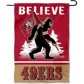 WinCraft San Francisco 49ers Bigfoot Sasquatch Believe Yard Garden Banner Flag
