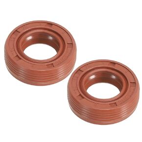 PATIKIL EU Radial Shaft Seal, 2 Pcs 25mm x 52mm x 7mm Fluoro Rubber TG4 Oil Seal for Bearing Shaft Oil Pumps Engines, Brown