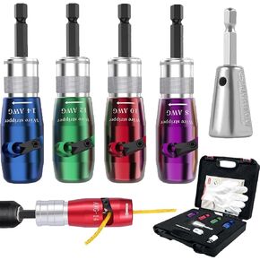 Wire Stripper for Drill 8-14 AWG, 2024 Electric Wire Stripping and Twisting Tool Set, Portable Electrician Drill Wire Stripper Cutter, Wire Nut for Power Drill, Cable Stripping and Connector in Saudi Arabia