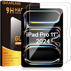 2 Pack Screen Protector for iPad Pro 13 Inch M4 2024, iPad Pro 7th Generation 13" Screen Protector Model A2925/A2926/A3007, HD Tempered Glass and Apple Pencil Compatible