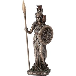 Veronese Design 6 1/2 Athena The Greek Goddess of Wisdom Resin Sculpture Cold Cast Bronze Finish