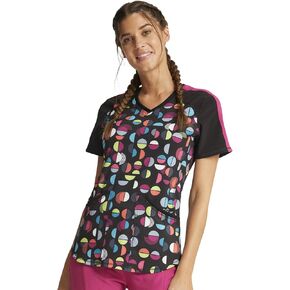 Infinity Cherokee Women Scrubs Top V-Neck Print CK645
