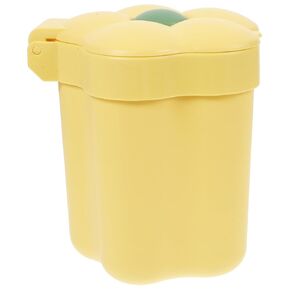 TEHAUX Mini Trash Can with Lid, Mini Waste Can Flower Trash Can Small Garbage Bin Tabletop Trash Can Plastic Wastebasket Small Trash Bin for Home Office Tabletop Counters
