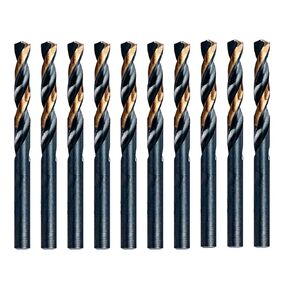 MAXTOOL 5/32" 10pcs Identical Screw Machine Drills HSS M2 Twist Stub Drill Bits Black-Bronze Fully Ground Straight Shank Short Drills; SMF02H10R10P10