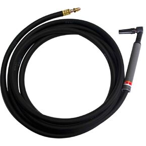 Lincoln Electric PTA-9 Ready to Weld TIG Torch - for Air-Cooled TIG Welding - Rigid Torch Head - 12.5 FT, 1 Piece Cable - K1782-16