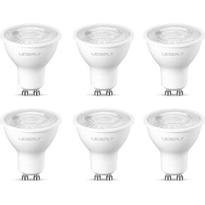 Dimmable LED GU10 Bulbs, 5W=50W, 2700K Warm White, 38° Beam Angle, 470lm, Mini LED Reflector Floodlight Bulb, LED Spotlight for Track Lighting, Living Room, Kitchen Range Hood, 6 Pack