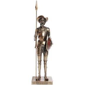 11.63 Inch Don Quixote Standing with Spear Cold Cast Bronze Figurine