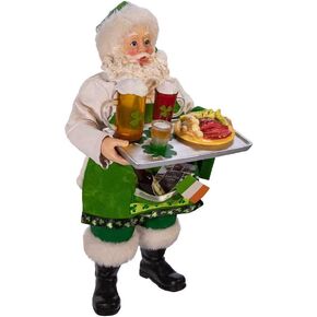Kurt Adler 10.5-Inch Fabriché™ Musical Irish Chef Santa