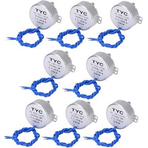 Electric Synchron Motor Synchronous Synchron Motor Turntable Motor Cup Turner Motor 110V 100-127VAC 50/60Hz 4W 2.5-3RPM/MIN CCW/CW Direction for Hand-Made,School Project,Model or Guide (8PCS/2.5-3RPM)
