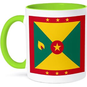 3dRose Flag of Grenada Mug, 11 oz, Black