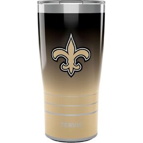 Tervis Traveler NFL New Orleans Saints - Ombre Triple Walled Insulated Tumbler Travel Cup Keeps Drinks Cold & Hot, 30oz, Stainless Steel