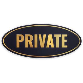 1PC Private Sign, 8 x 3.3 Inches - Strong Self-Adhesive - Premium Reflective Gold Finish - Aluminum - Privacy Sign For Office Door Entrance in Saudi Arabia