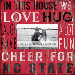 Fan Creations State NC University 10x10 in This House Frame, Multicolored