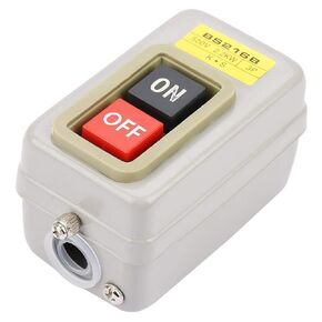 Self-Locking 3P On Off Power Push Button Switch Insulation 110 220 380V 10A BS216B for Controlling Motor,Buttons and Indicators