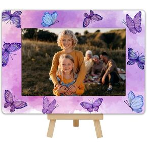 DETIHO Happy Halloween Frame, 4x6 Wood Picture Frame with an Easel, Spooky Indoor Decorations, Kids Halloween gifts for Boys, Girls -Pumpkin Pattern 06