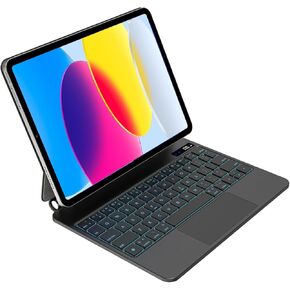 Keyboard Case for iPad 10th Generation – Magic Keyboard with Trackpad, Backlit, Compatible with iPad 10.9 inch 10th Generation Case with Keyboard (White, for ipad 10th gen 10.9 inch)