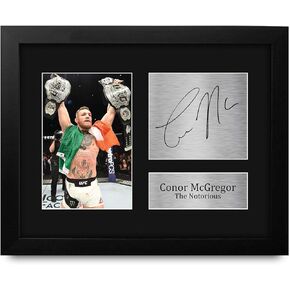 HWC Trading Conor McGregor هدية مؤطرة موقعة مطبوعة بتوقيع UFC عرض صورة مطبوعة - مقاس حرف أمريكي in Kuwait