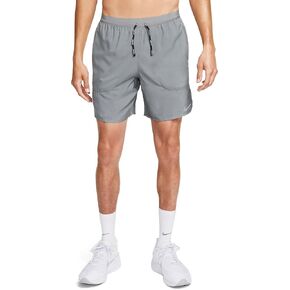 Nike Flex Stride Men's 7" Brief Running Shorts (US, Alpha, Medium, Regular, Regular, Smoke Grey/Smoke Grey)