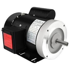 Electric Motor 1 HP, General Purpose Motor,Single Phase Motor 3450 RPM 115/230V 11.2/5.6A 56C Frame TEFC CW/CCW