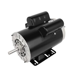 5HP Electric Motor, Air Compressor Motor, 3450 RPM General Purpose Motor, Single Phase Motor 208V-230V 5/8"Shaft Diameter Rolled Steel Shell 60 HZ ODP CW/CCW